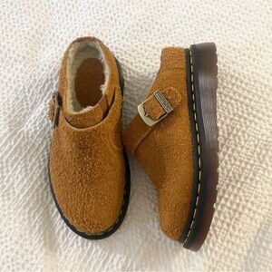 Dr. Martens Isham Faux Shearling Lined Suede Slingback Mules